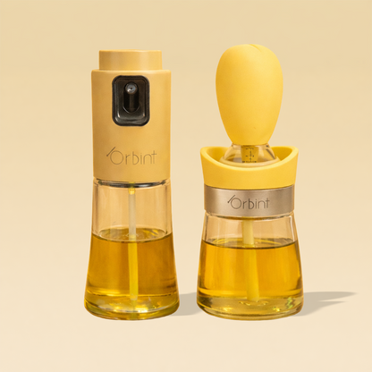 Oil Sprayer & Silicone Brush Set for Cooking – Fine Mist Olive Oil Dispenser
