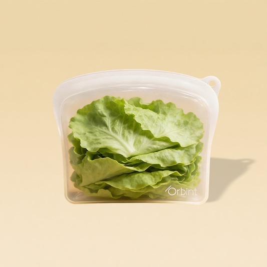 Reusable Silicone Food Storage Bags – Leakproof Freezer Bags 40oz - White